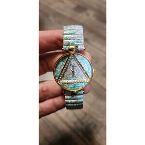 Jacques Couture Elegant Wristwatch w/ Expansion Band Blue Needs Battery. B 33